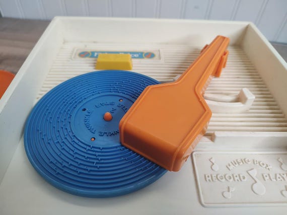 Fisher Price Music Box Record Player~ Vintage Wind up Musical Toy