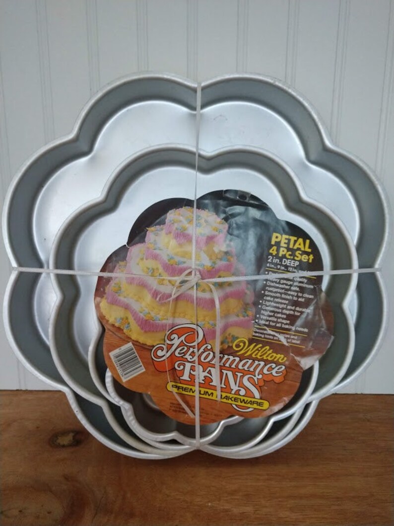 WILTON Deep Petal Wedding Cake Pan Set 5022138 Etsy