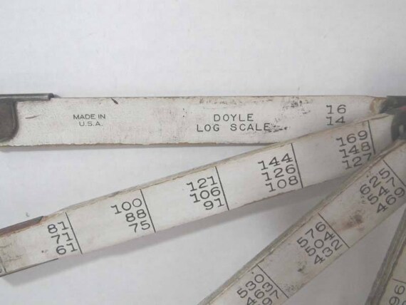 Vintage Used Lufkin Rule Co. Doyle Log Scale Log Rule 47 Wood and