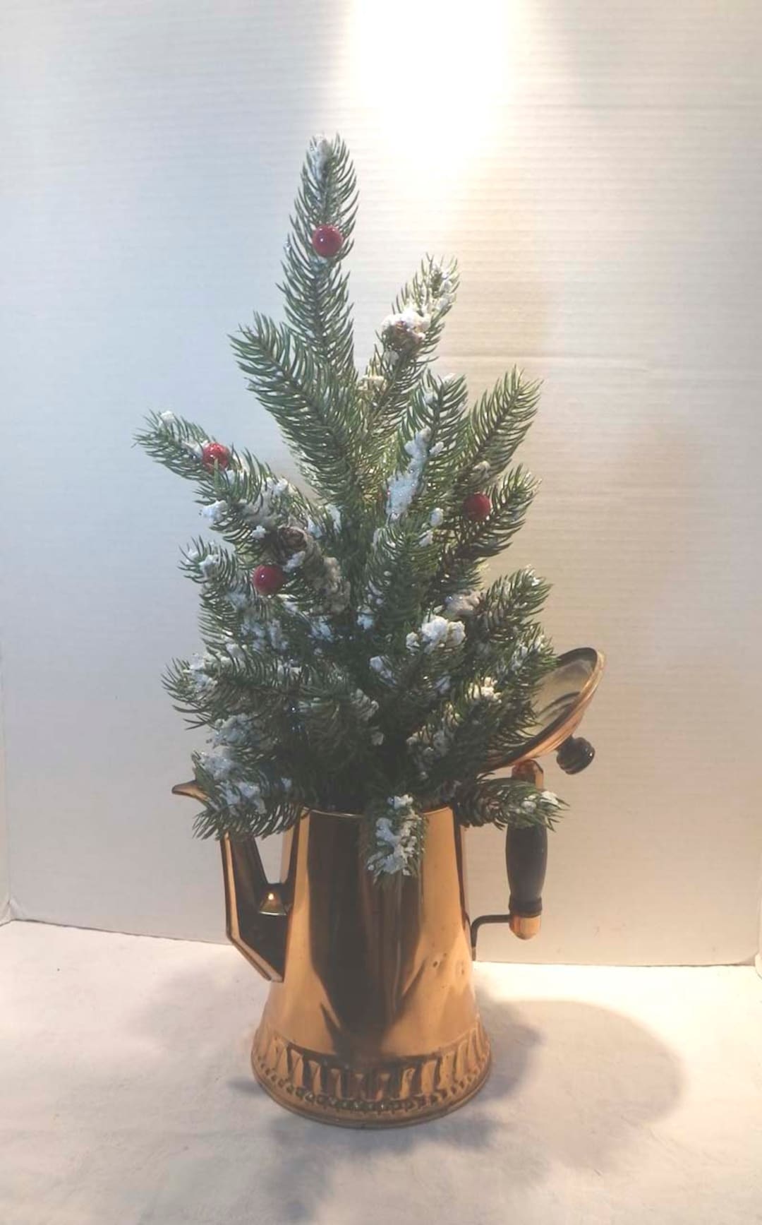 Copper Colored Coffee Pot Christmas Tree Farmhouse Christmas Etsy UK