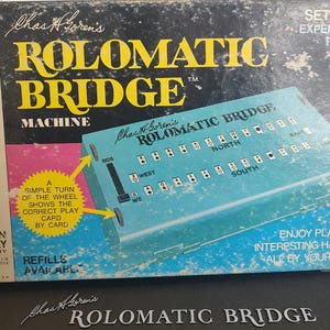 Charles H. Goren's Rolomatic Bridge Machine -Set II for Experienced Players -Simple Turn of The Wheel Shows The Correct Play Card by Card
