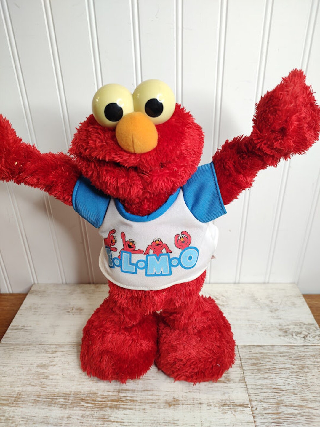 E.L.M.O. Mattel Sesame Workshop Dancing & Singing YMCA 2003 Plush ...