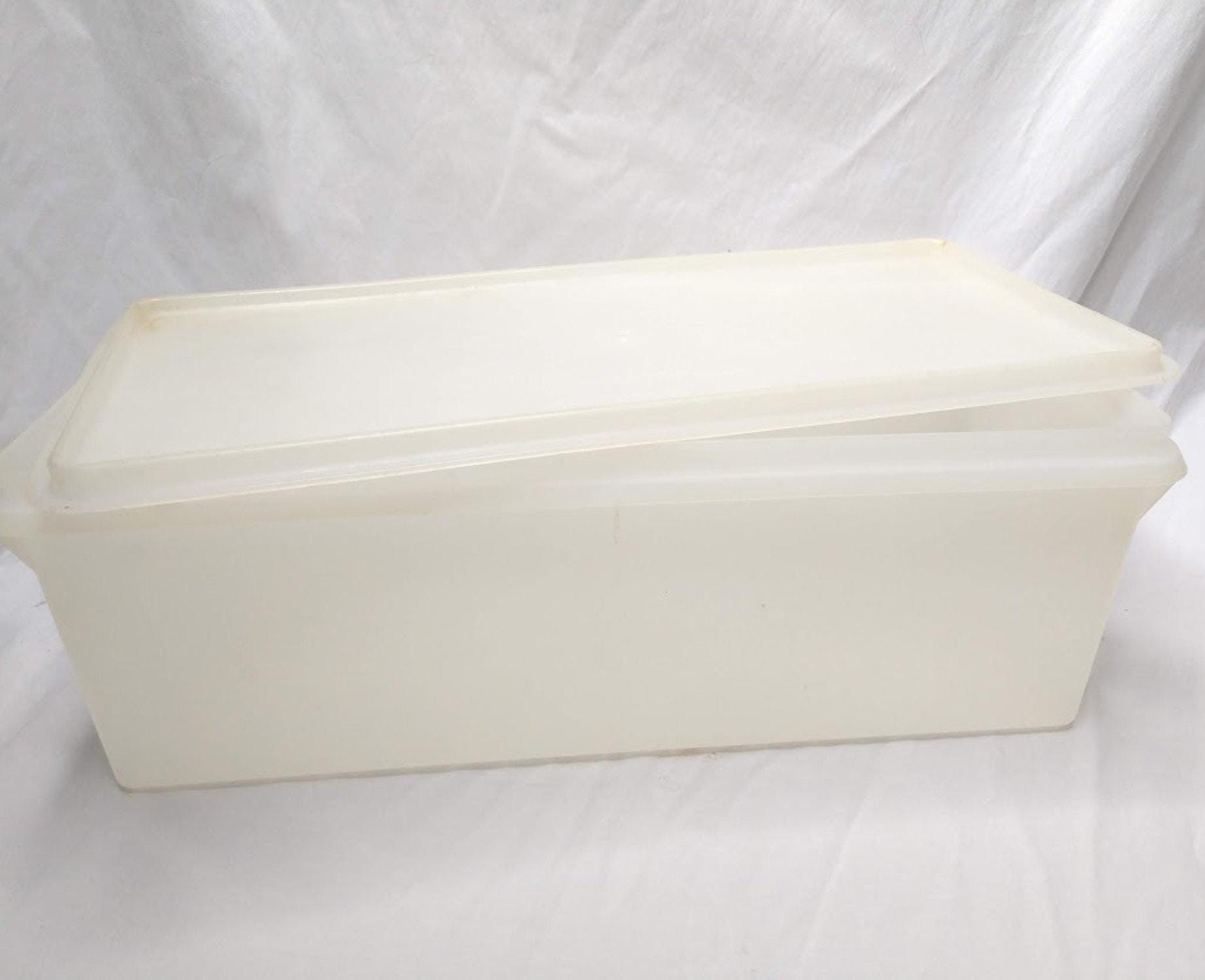 Vintage Tupperware Sheer Jumbo Bread Server #677 ~ Large Cracker Storage