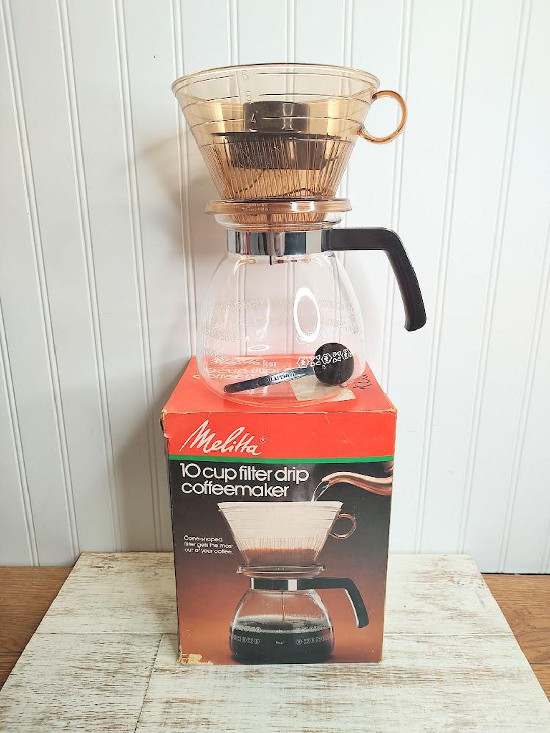 Melitta 10/6 Cup Filter Drip Coffeemaker Brewer Glass Carafe