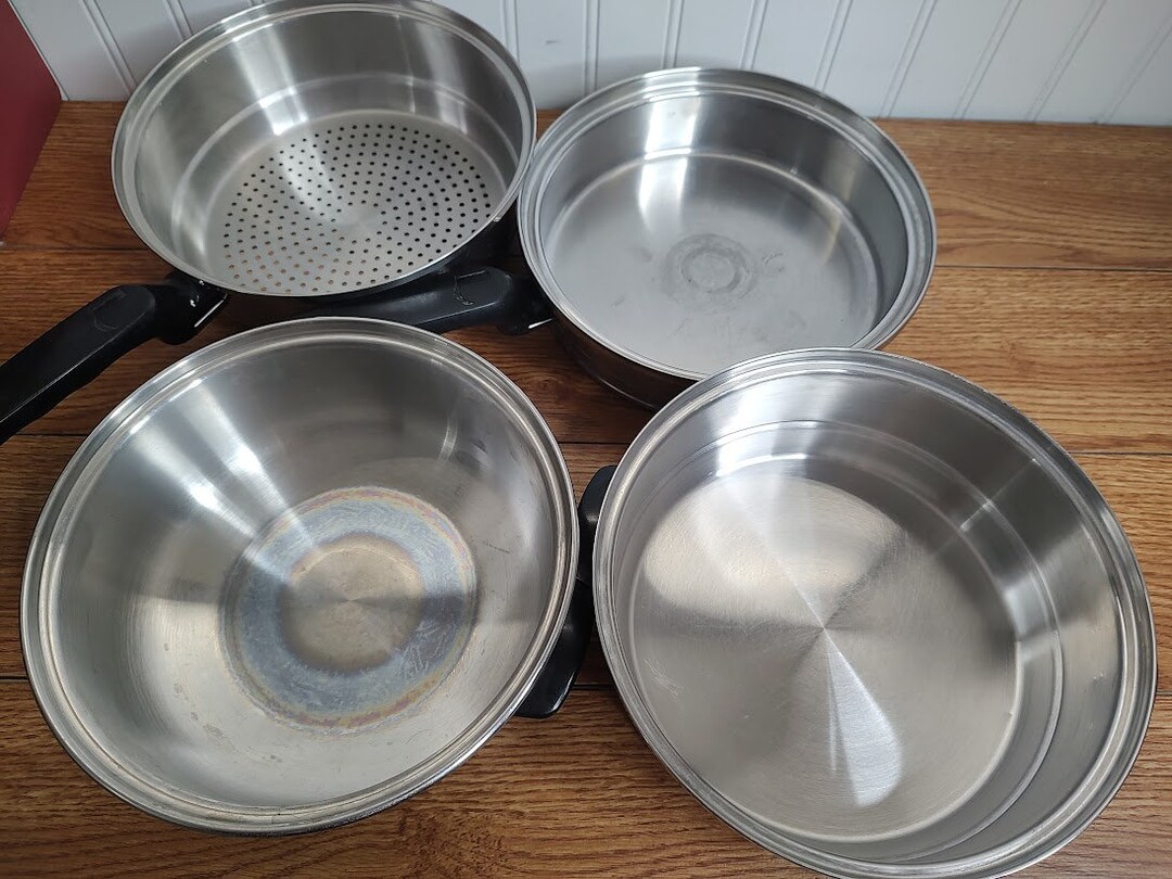 LIFETIME T304 Stainless Steel Solar Cap Cookware 8 Skillet With Dome