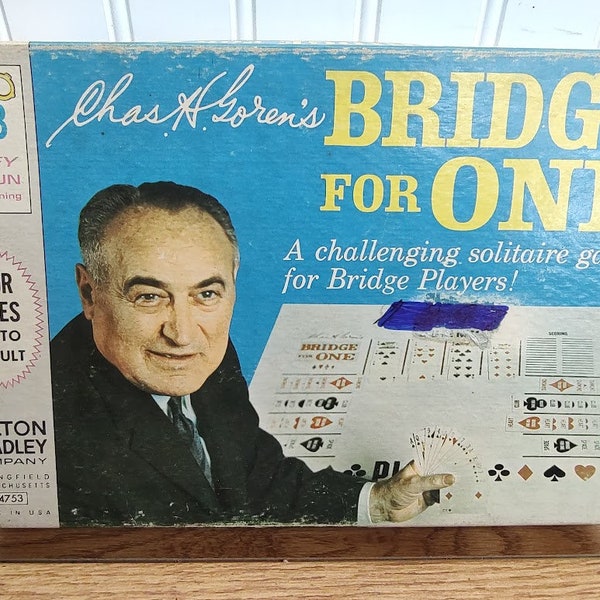 Vintage Goren's Bridge For One (1967) Milton Bradley Bridge Card Game Complete ~ Card Games ~ Family Fun Night