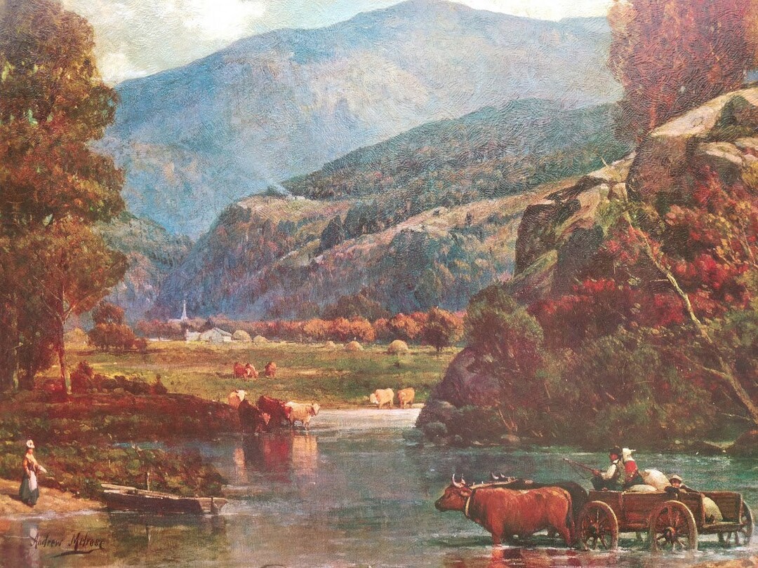 MCM Lithograph by Winde Fine Prints Vintage Litho Textured Board ...