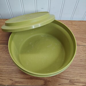 Vintage TUPPERWARE Avocado Colored Seal N Serve Bowl
