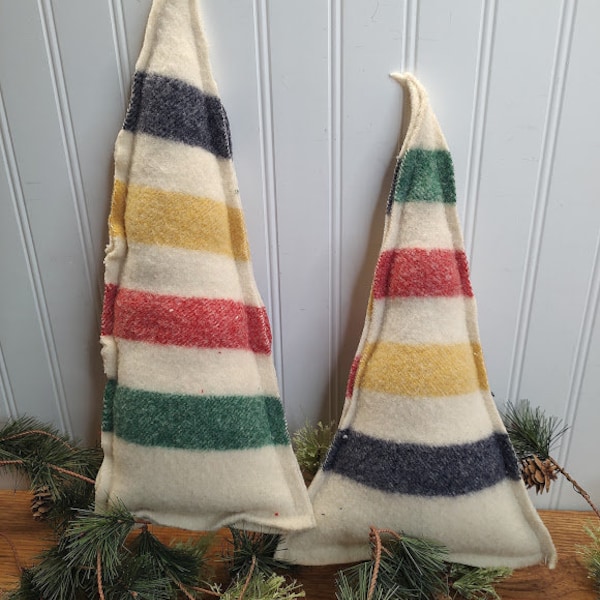 Fabric Christmas Tree ~ Christmas Tree Pillow ~ Winter Decor ~ Holiday Decorations ~ Christmas Pillow ~ Hudson Bay Colored Christmas Tree