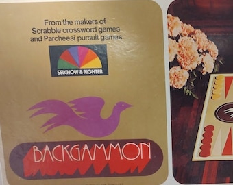 Vintage 1975 Backgammon Game ~ Family Game Night ~ Two Player Game