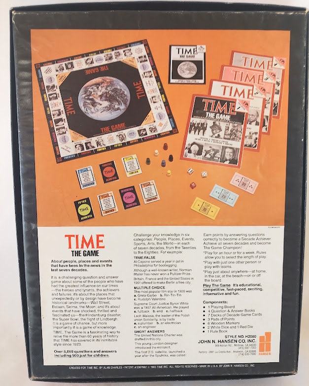 TIME Magazine the Game (board Game)