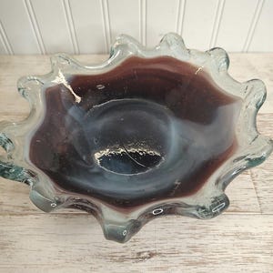 Vintage Multi Colored Murano Glass Bowl