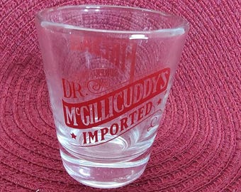 Dr McGillicuddy's Fireball Shot Glass  ~ Gift idea - Man Cave Shot Glasses BX3
