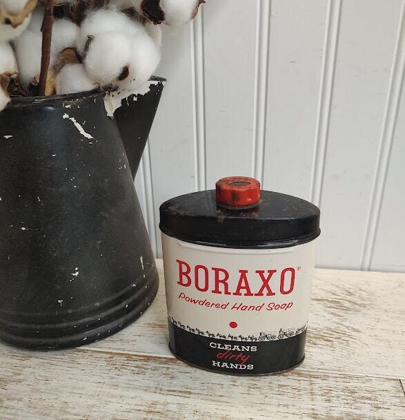 Boraxo Powdered Hand Soap Tin Vintage Advertising Tin 