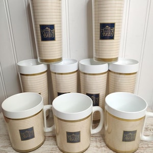 West Bend Kent Cigarette Thermo-Serv Tumblers & Mugs- Thermo-Serv Plastic Coffee 4&quot; Mugs and Ice Tea Glass 6.5&quot;