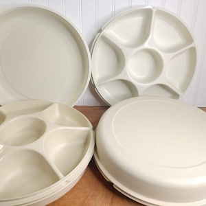 Vintage Tupperware Extra Large Serving Center Set, Almond Color 1665-2- THIS is for ONE ONLY