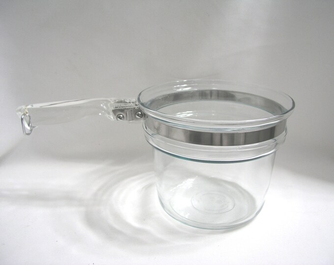 Pyrex Glass Double Boiler TOP Replacement Vintage Blue Etsy
