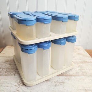Tupperware Modular Shaker Spice Set With Carousel Set of 8 16 Pieces Dual Sides Lid Etsy
