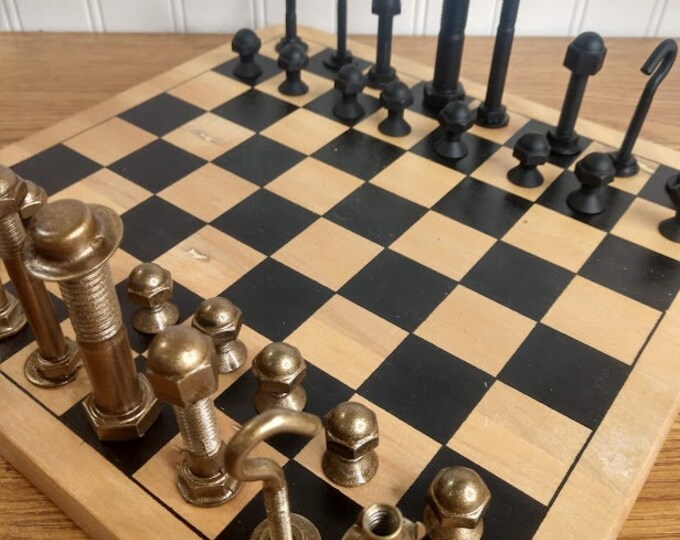 Hardware Chess Set Nut & Bolt Chess Set Unique Chess Set One of Kind