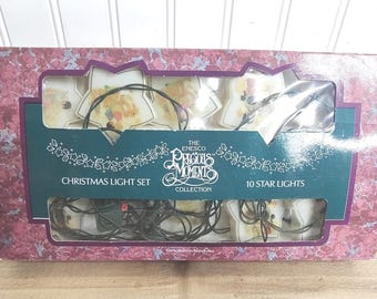 Precious Moments Christmas 10 Star String Light Set MISSING ONE STAR