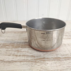 1 Cup Revere Ware Stainless Steel Copper Clad Saucepan #RW604