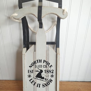 Metal Wood Sled Door Hanger Table Centerpiece ~Farmhouse Holiday ~ Rustic Holiday