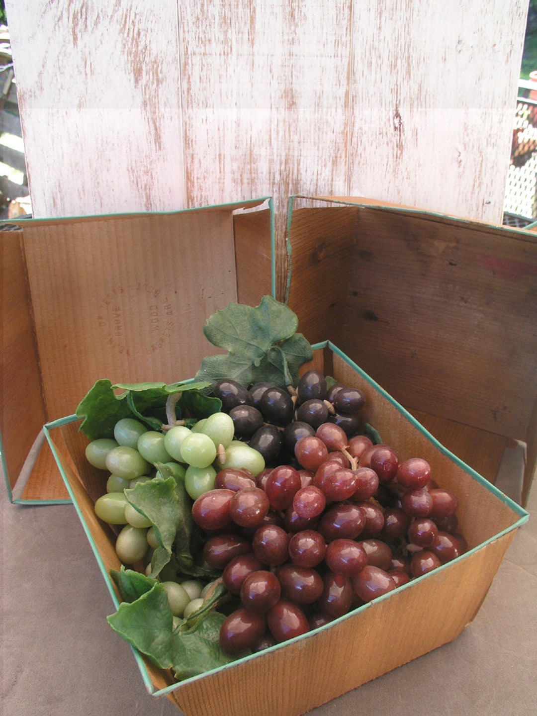 Wooden 1QT Strawberry Baskets Quart Berry Containers Boxes Crates