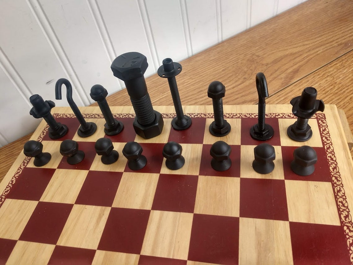 Hardware Chess Set Nut & Bolt Chess Set Unique Chess Set Etsy