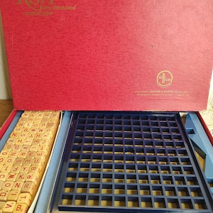 R.S.V.P. Three Dimensional Crossword Game Wood Game Scrabble Brand 1966 Selchow & Righter Co.~ Family Game Night~ Word games