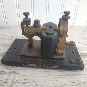 Anitque Western Electric Telegraph Sounder 3B 20 OHMS Morse Code