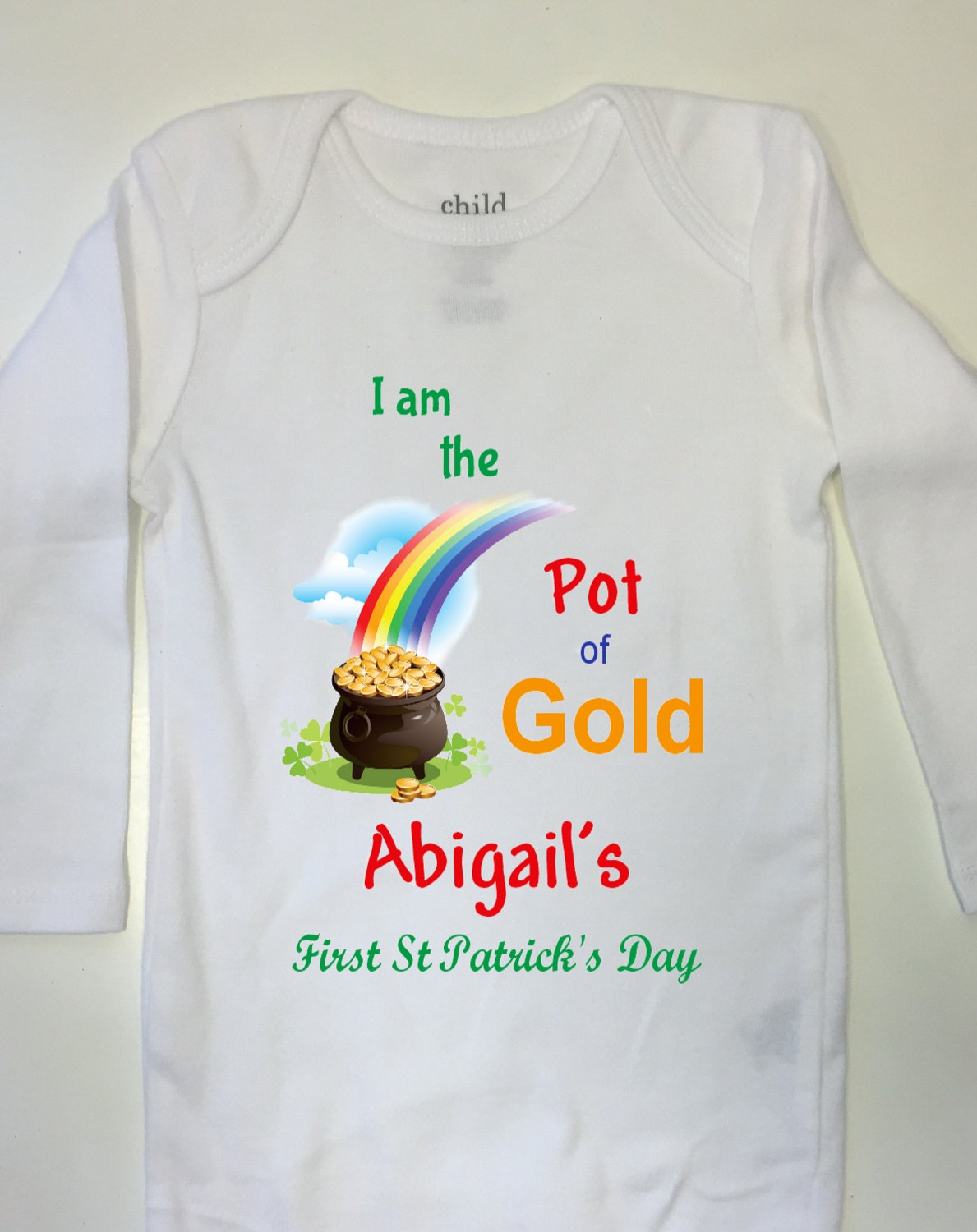 Pot of Gold Baby First St Patrick's Day outfit First Etsy