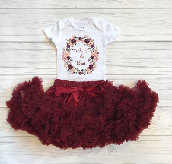maroon newborn outfit