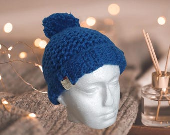 Pesky Bee 'Tranquility Base' Teal bobble hat