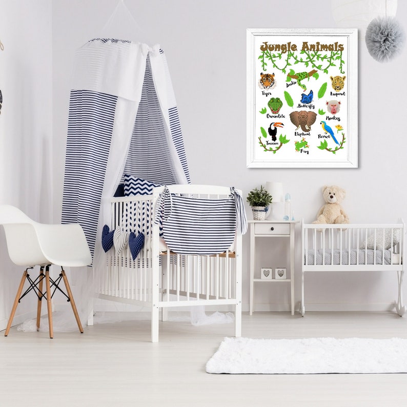 Jungle Animals Poster-printable Poster-jungle Poster-outdoor - Etsy