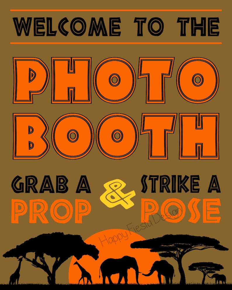 PRINTABLE Safari Photo Booth Propssafari Photo Props-safari - Etsy