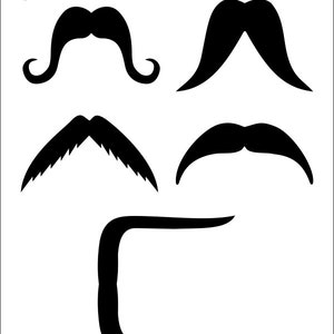 PRINTABLE Photo Booth Props-Printable Mustaches Props-Mustaches Photo Props-Little Man Props-Mustache Bash-Generic Props-Instant Download image 5