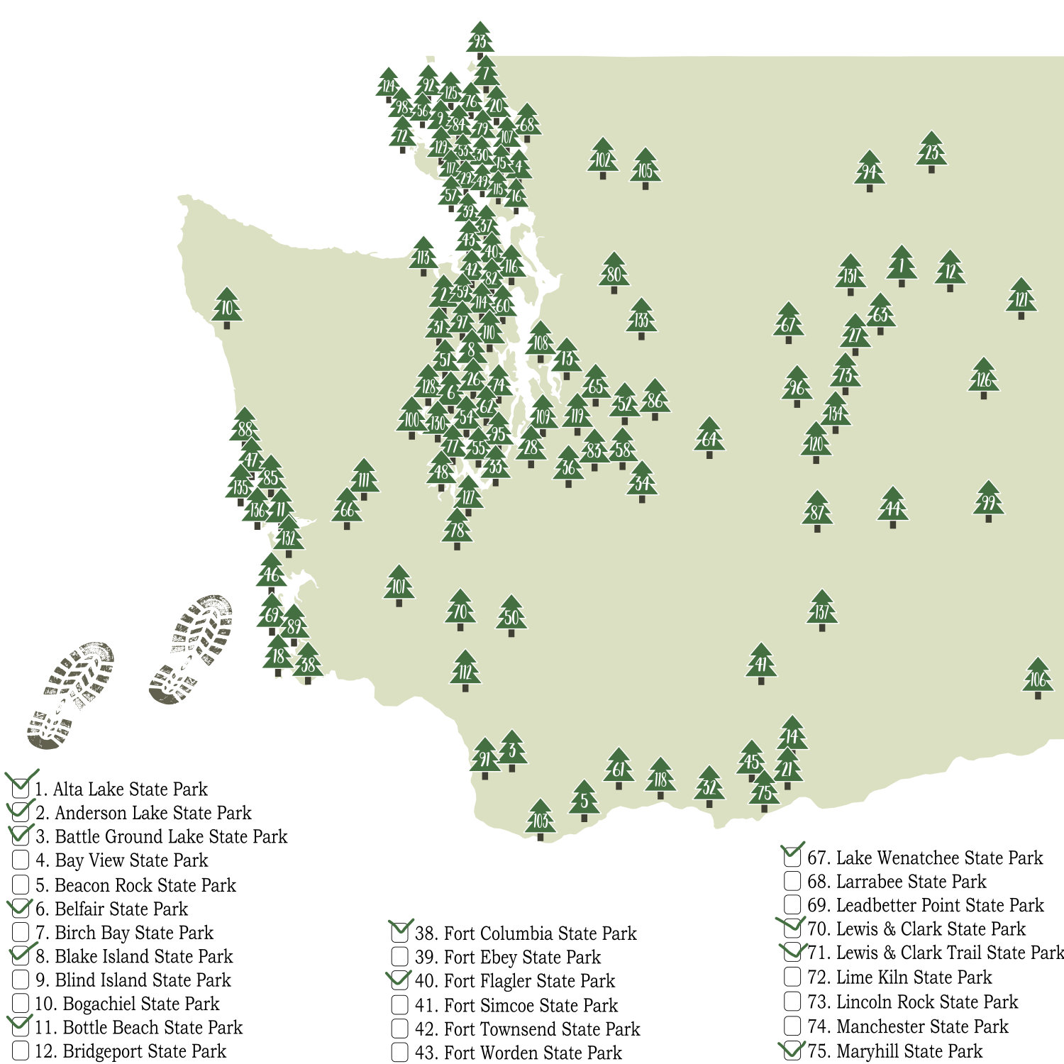 Western Washington State Park Map - Il Fullxfull.2093009719 Dytl