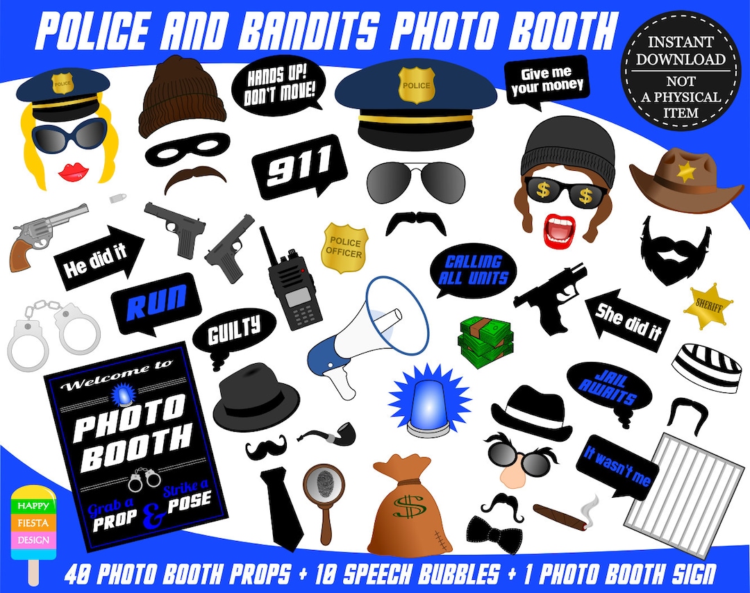 printable-police-photo-booth-props-robber-photo-props-police-etsy