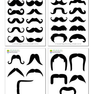 PRINTABLE Photo Booth Props-printable Mustaches Props-mustaches Photo Props-little Man Props ...