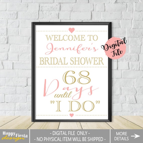 printable bridal shower welcome sign personalized welcome to bridal