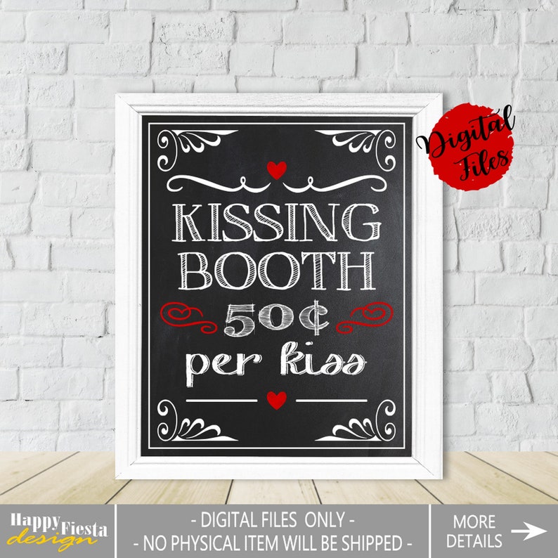 Kissing Booth Sign Printable