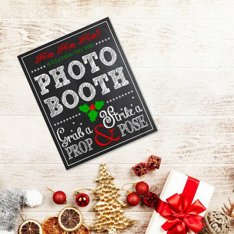 PRINTABLE Christmas Photo Booth Sign-christmas Signchristmas - Etsy