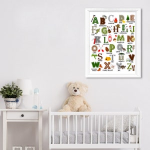 Camping Alphabet Poster-printable Alphabet-camper Alphabet Poster ...