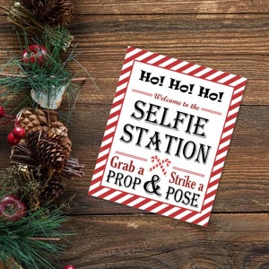 PRINTABLE Christmas Selfie Station Sign-christmas Photo Booth - Etsy