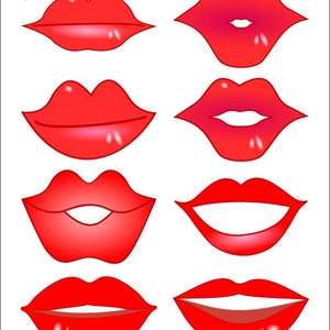 PRINTABLE Photo Booth Props-printable Lips Props-printable - Etsy