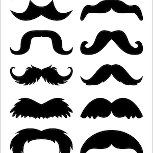 PRINTABLE Photo Booth Props-Printable Mustaches Props-Mustaches Photo Props-Little Man Props-Mustache Bash-Generic Props-Instant Download image 4