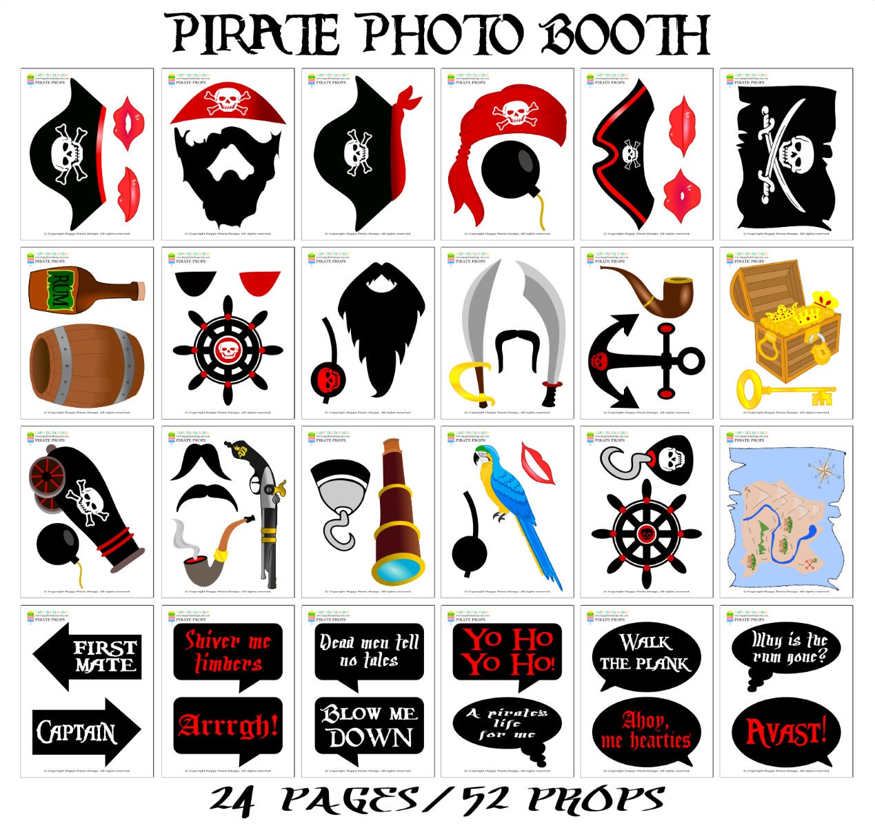 Pirate photo booth props discount