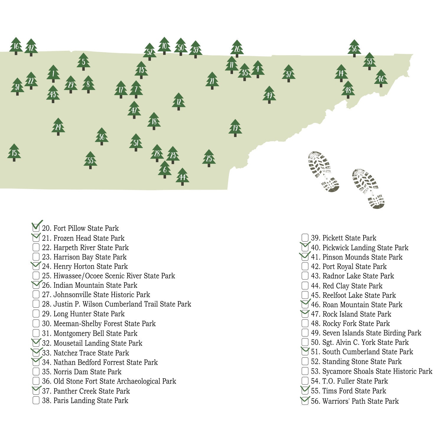 PRINTABLE Tennessee State Parks Map State Parks Of Tennessee Etsy PRINTABLE Tennessee State Parks Map State Parks Of Tennessee Etsy