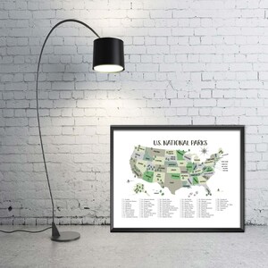 printable us national parks map us national parks