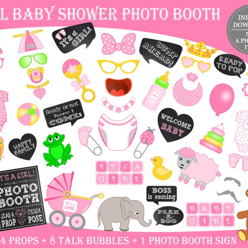 PRINTABLE Baby Shower Photo Booth Propsbaby Shower | Etsy
